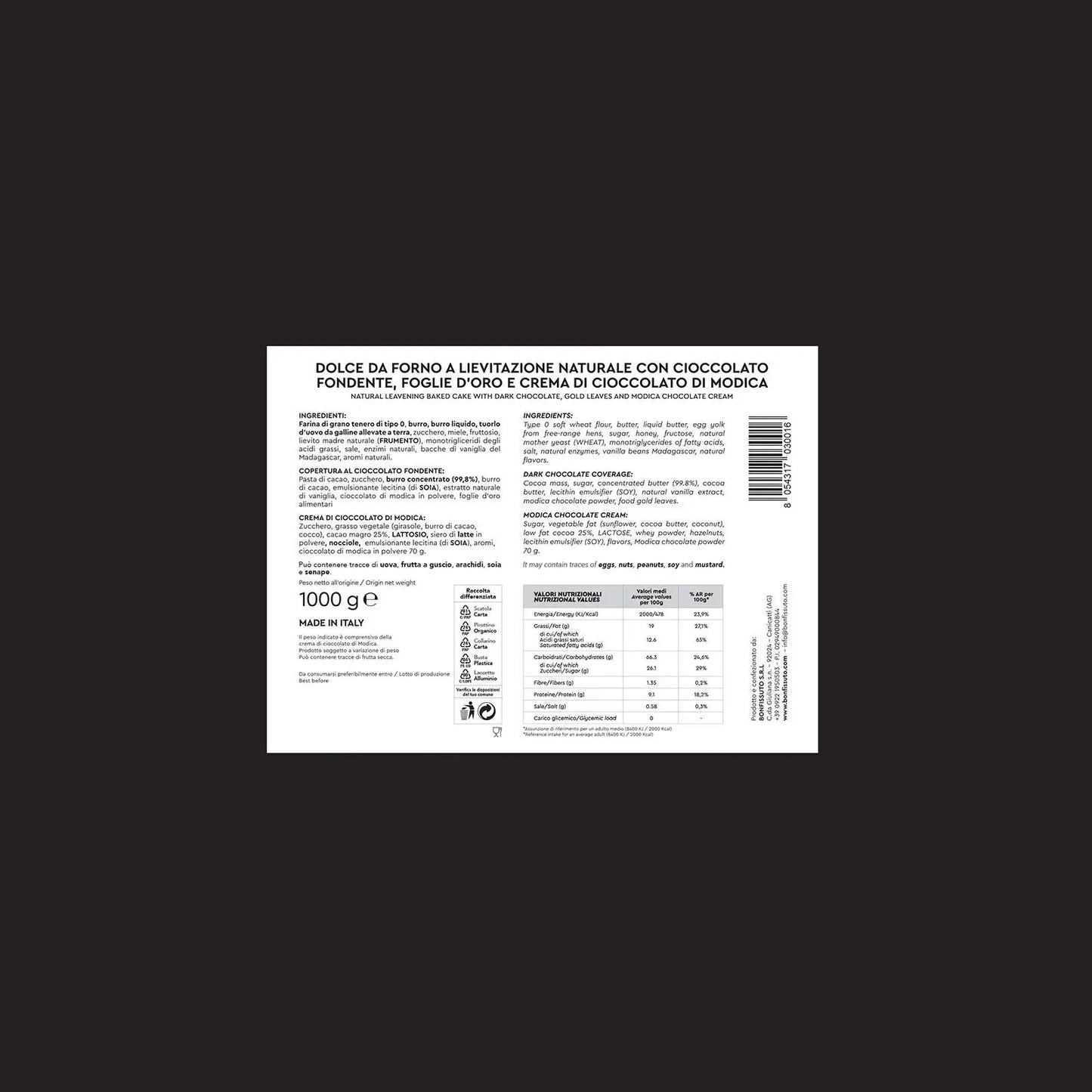 Colomba 18 Carati Bonfissuto