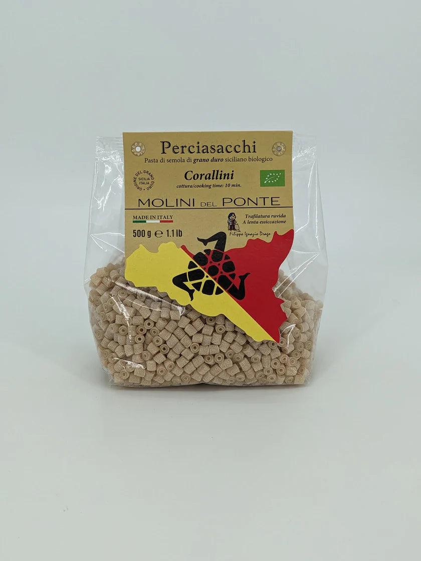 Corallini di Semola Bio Perciasacchi — Pasta Artigianale Siciliana 500 g