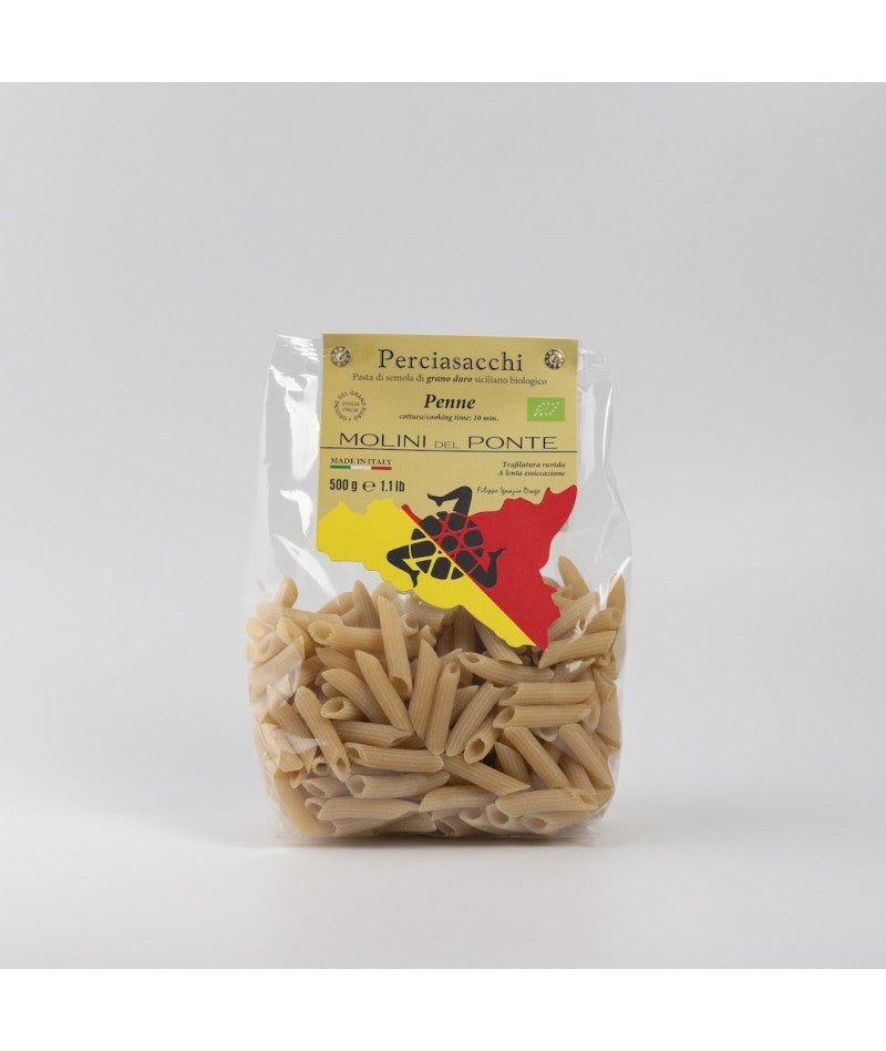 PENNE di GRANO DURO BIO PERCIASACCHI - 500 GR