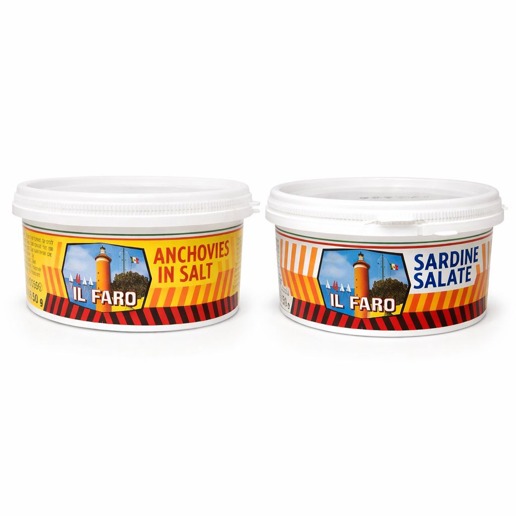 Il Faro - Sarde Salate 1kg + Acciughe Salate 1kg