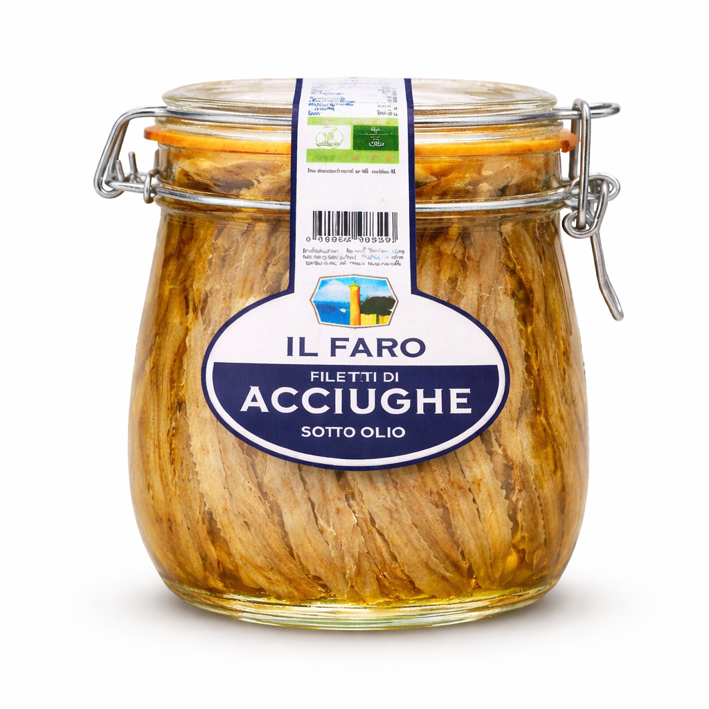Filetti di Acciughe di Sciacca Sott’olio Artigianali 580 g