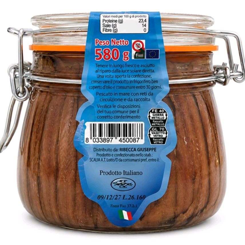 Offerta 2 Barattoli Filetti di Acciughe – 580g cad.