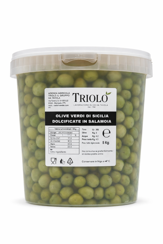 Olive Verdi Nocellara del Belice Metodo Castelvetrano 5kg - Secchiello