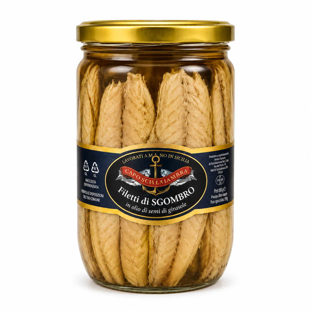 Filetti di Sgombro in Olio di Semi di Girasole 700g – Minchetti & Tiaimaro