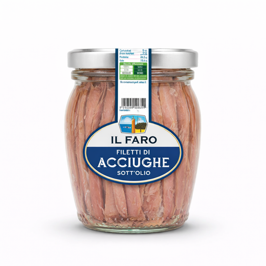 Filetti di Acciughe di Sciacca Sott'olio Il Faro – 212 g