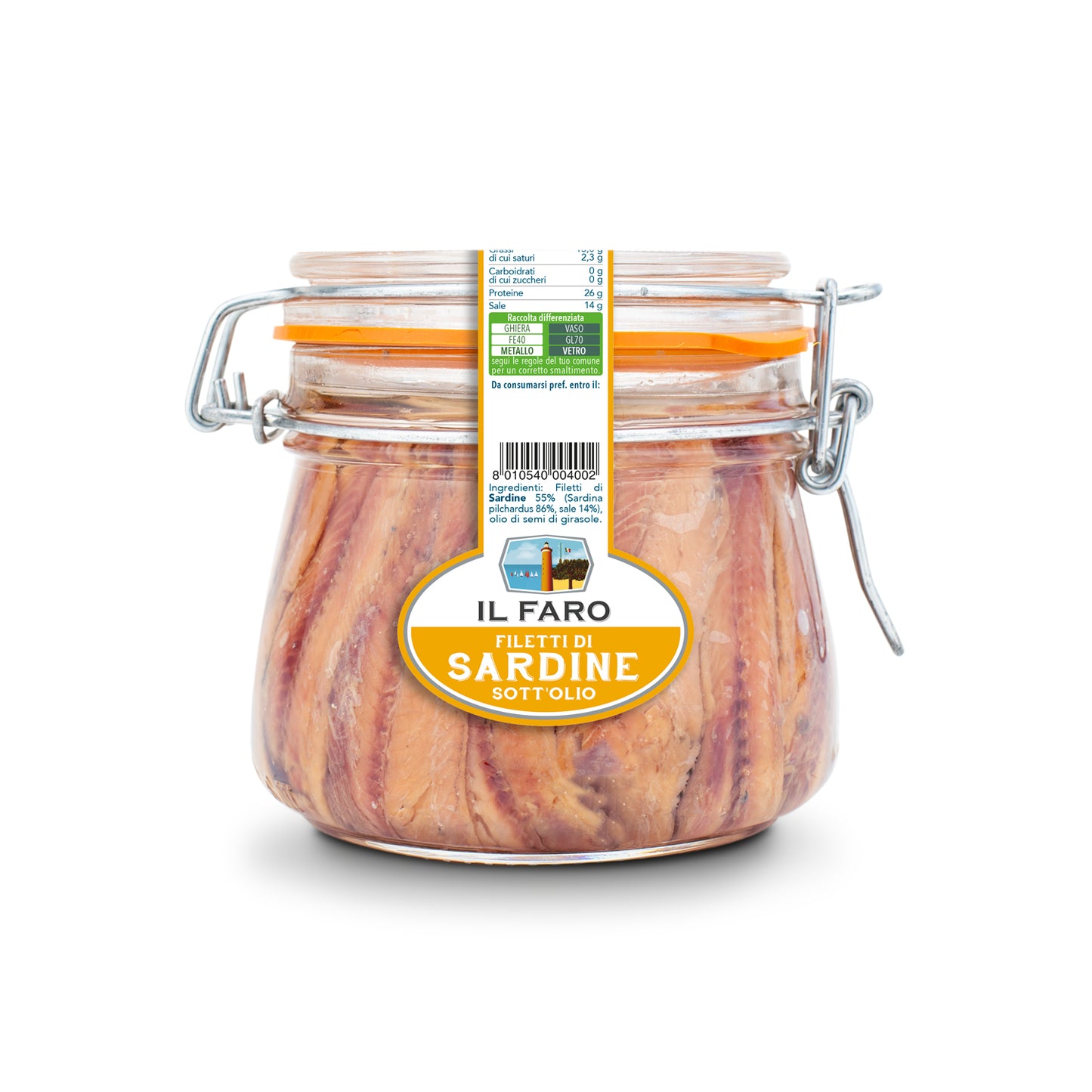 Filetti di Sardine in olio di semi di girasole gr. 580