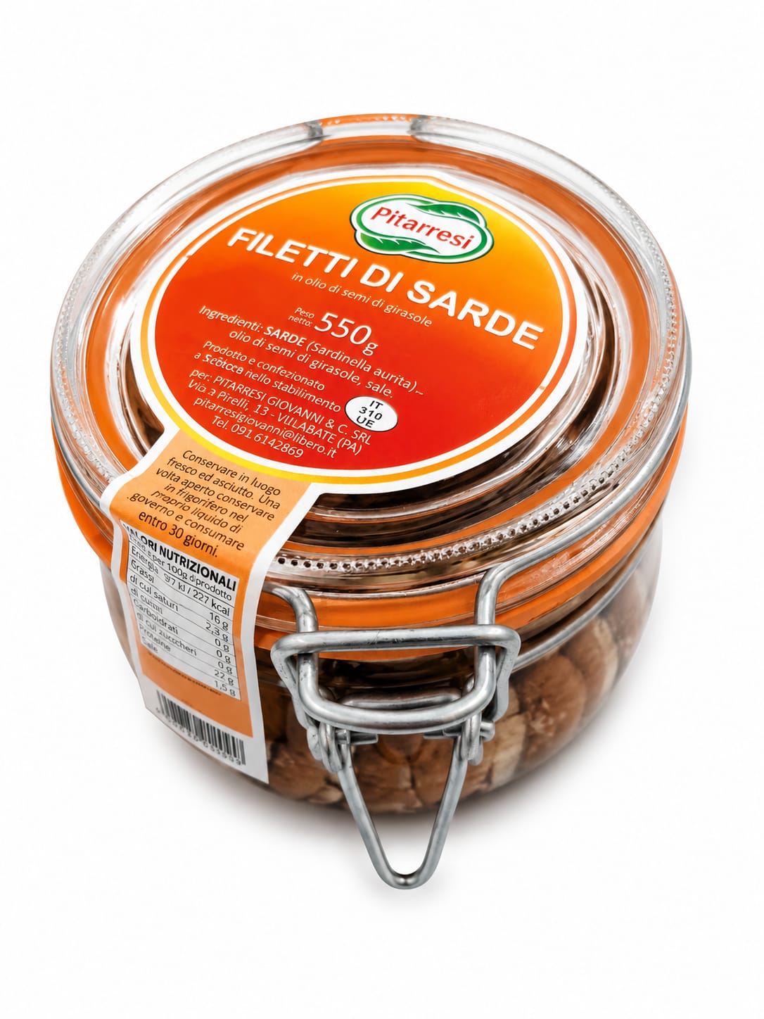 Filetti di Sarde in Olio di Semi di Girasole 550g