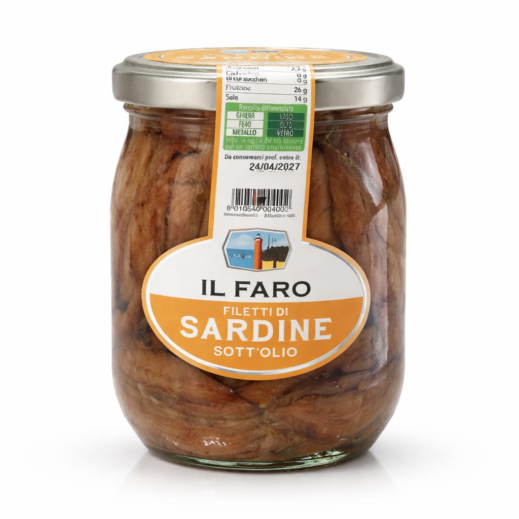 Filetti di Sardine Sott'olio - Il Faro 580gr