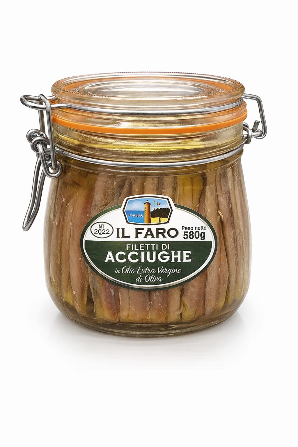 Barattolo di Filetti di Acciughe con Olio Extra Vergine d'Oliva 580gr