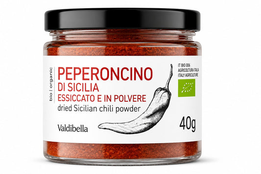 Peperoncino di Sicilia Essiccato e in Polvere Bio – Valdibella 40g