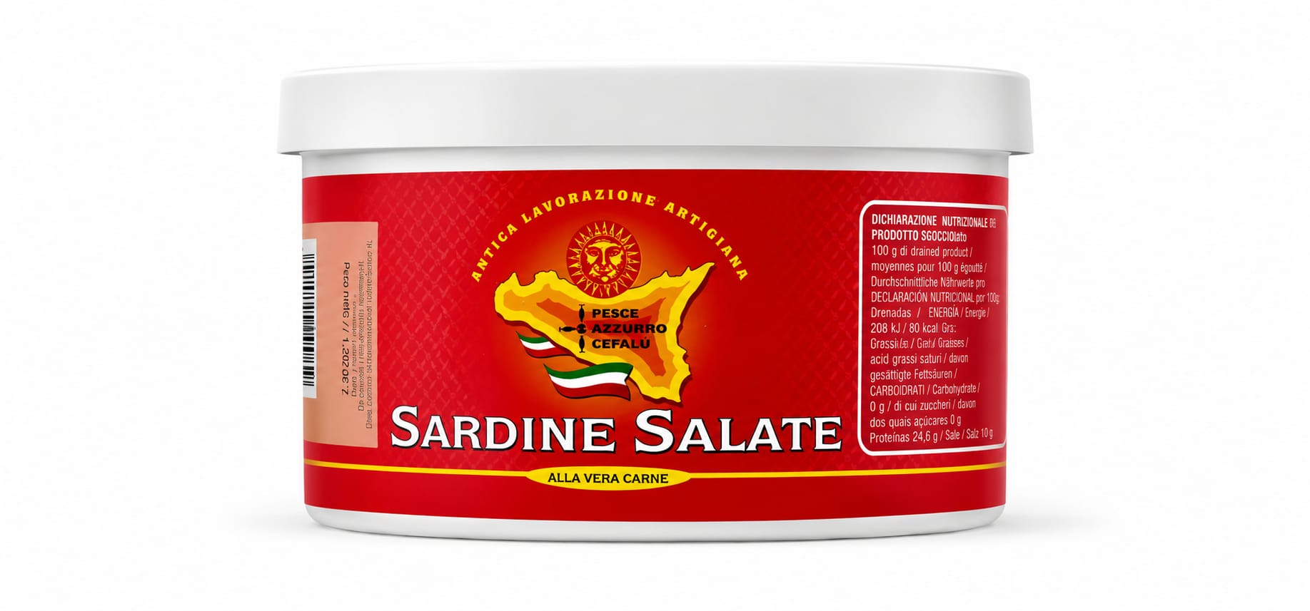 Sardine Salate 1,6kg - Pesce Azzurro Cefalù fronte