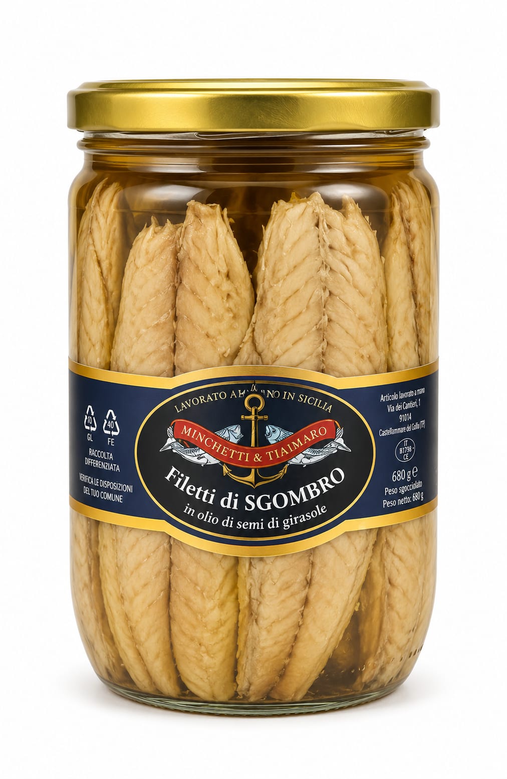 Filetti di Sgombro Minchetti & Tiaimaro 680g in olio di semi di girasole