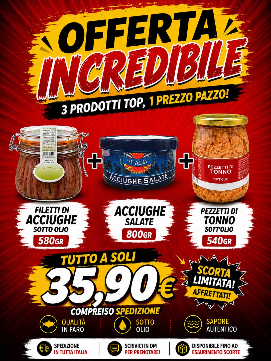 Offerta Incredibile – Bundle Pesce Siciliano 3 prodotti