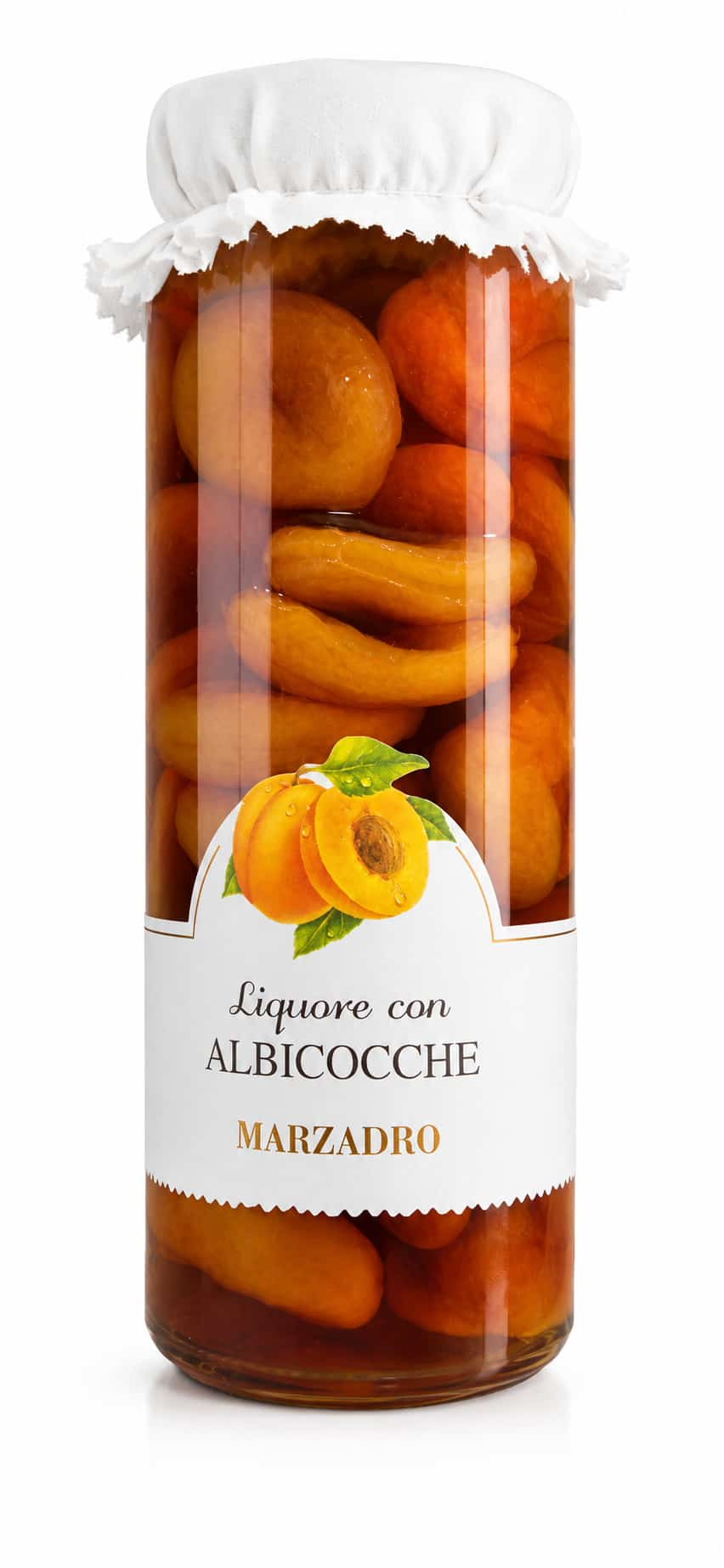 Liquore con Albicocche Marzadro – vista frontale