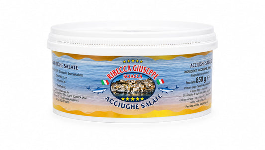 Acciughe Salate 850g – conserva artigianale siciliana
