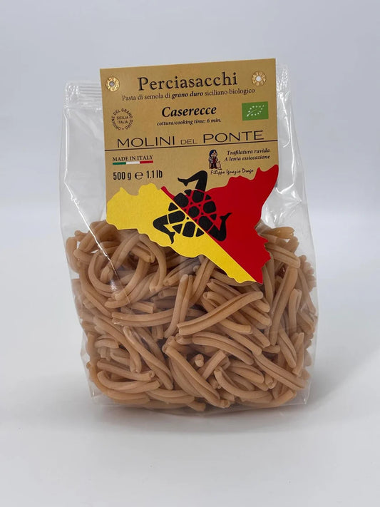 Caserecce di Semola Bio Perciasacchi — Pasta Artigianale Siciliana 500 g