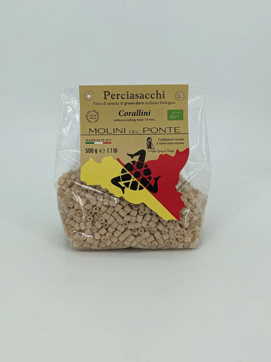 Corallini di Semola Bio Perciasacchi — Pasta Artigianale Siciliana 500 g