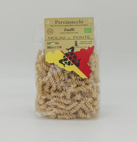 Fusilli di Semola Bio Perciasacchi — Pasta Artigianale Siciliana 500 g