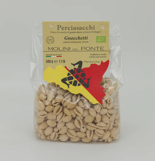 Gnocchetti di Semola Bio Perciasacchi — Pasta Artigianale Siciliana 500 g