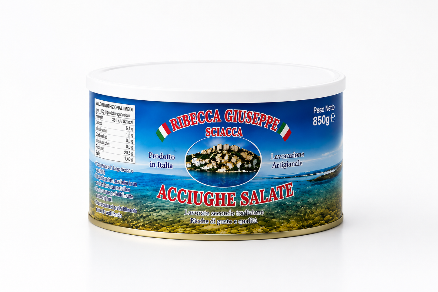 Acciughe Salate 850g + Sarde Salate 850gr  Sciacca