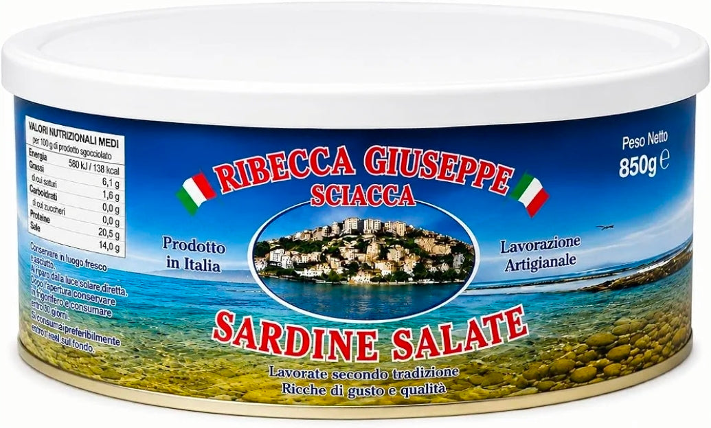 Acciughe Sott’Olio 580 g + Sarde Salate 850g – Confezione da 2 Pezzi