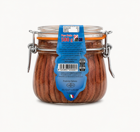 Filetti di Acciughe di Sciacca in Olio– Barattolo 580g