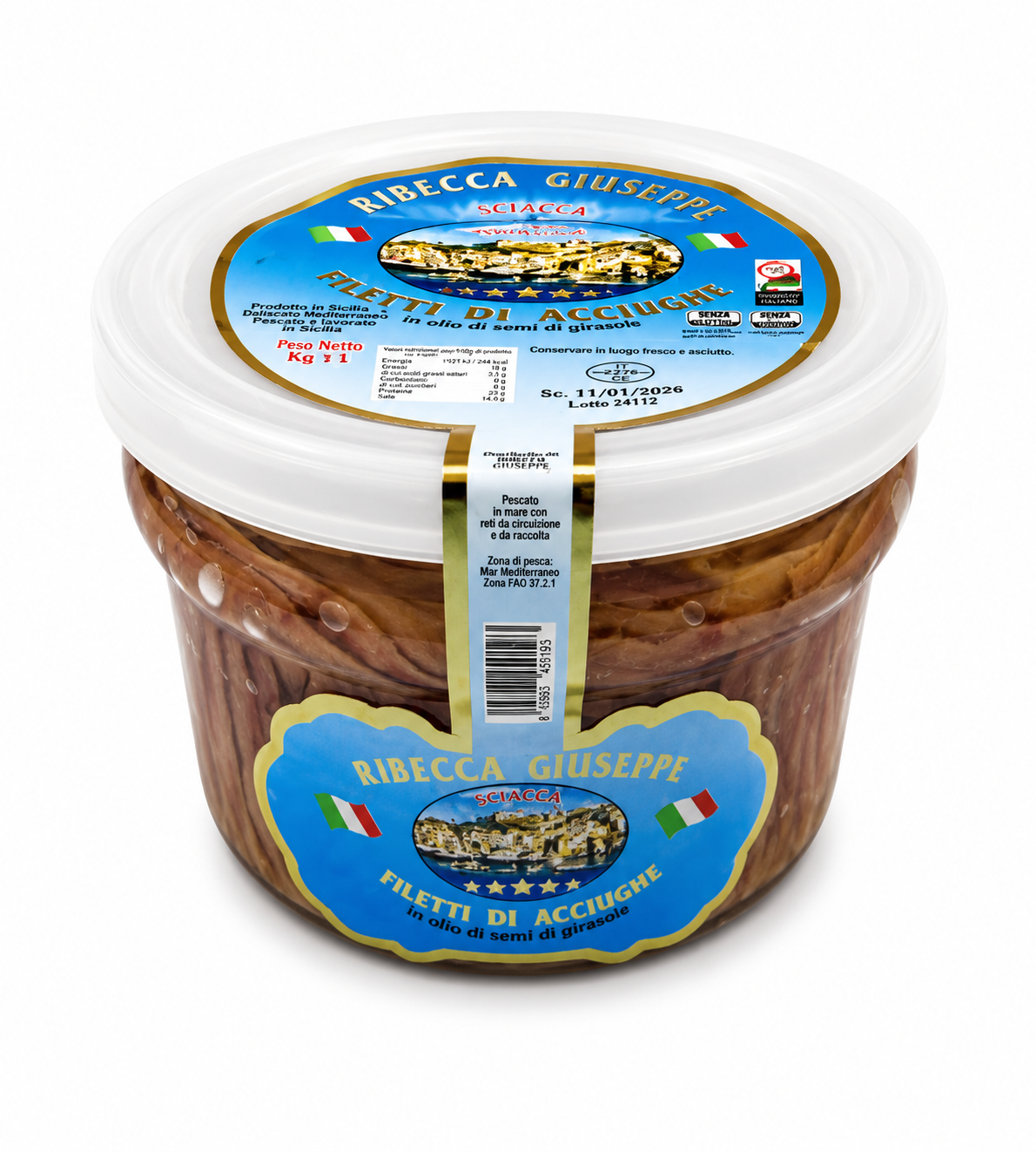Filetti di Acciughe Ribecca Giuseppe – Vaso 1,5 kg
